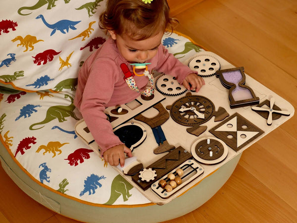 Wooden Busy Board for Toddlers