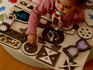 Wooden Busy Board for Toddlers