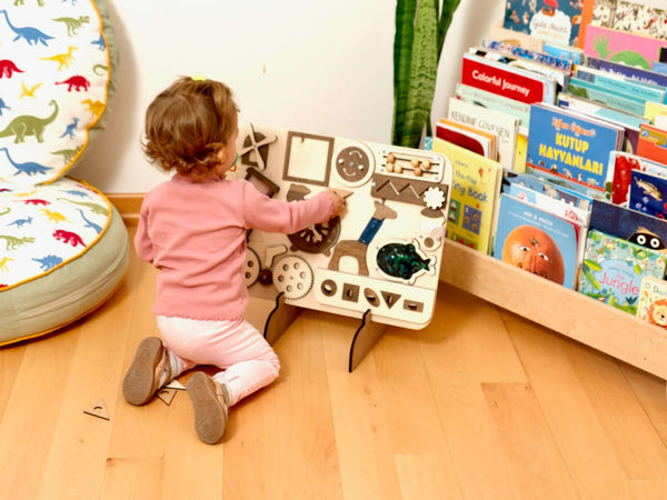 Wooden Busy Board for Toddlers