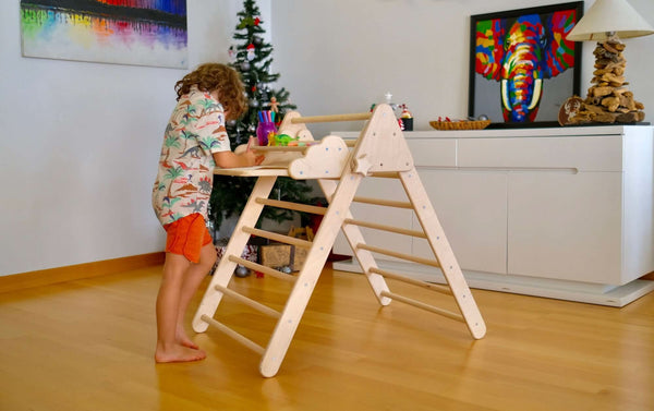Versatile Montessori Climbing Set with Folding Table and Chair