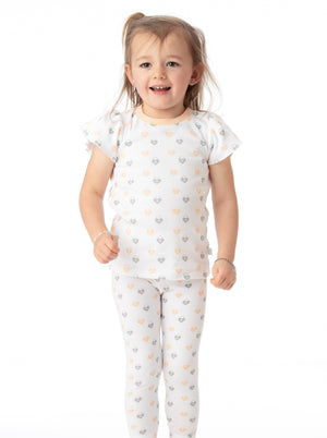 Organic Cotton Leggings - Love Lock for babies, soft and stylish, perfect for comfort and play.