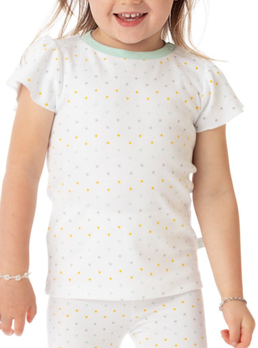 Organic Cotton Ashley Ruffled Tee - Polka