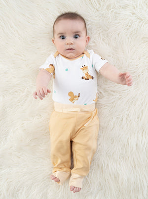 Organic Cotton Jogger Pants - The Animal Kingdom for babies, featuring soft, eco-friendly fabric and playful animal prints.