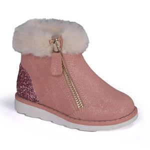 Flora Grip ‘n’ Go™ pink baby boots - stylish and comfortable footwear for little ones.