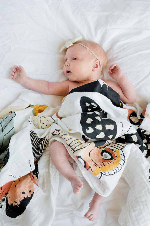 Clementine Kids Butterfly Collector Swaddle 47x47 inch Muslin