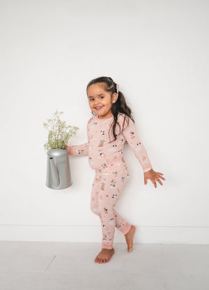 Puppy Egg Hunt (Long Sleeve PJ) - Pink