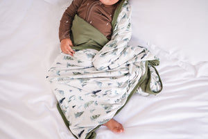 Green Forest Bamboo Reversible Blanket