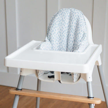 Light Blue Dots IKEA Antilop Cushion Cover for baby seat, soft and stylish accessory for comfort and support.