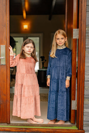 Velour Robe- Dusty Pink