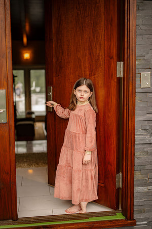 Velour Robe- Dusty Pink