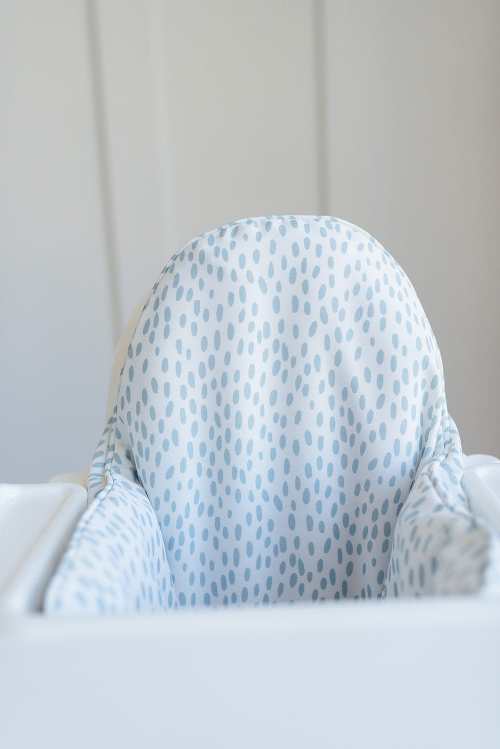 Light Blue Dots IKEA Antilop Cushion Cover for baby seat, soft and stylish accessory for comfort and support.