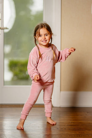 Velour Bunny Set- Pink