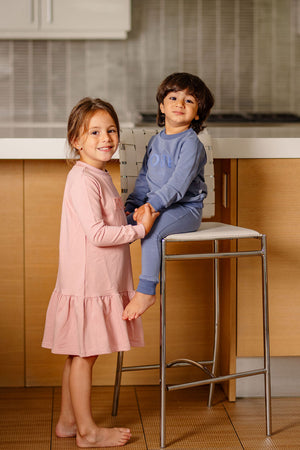 Pouf Sweater Dress- Pink