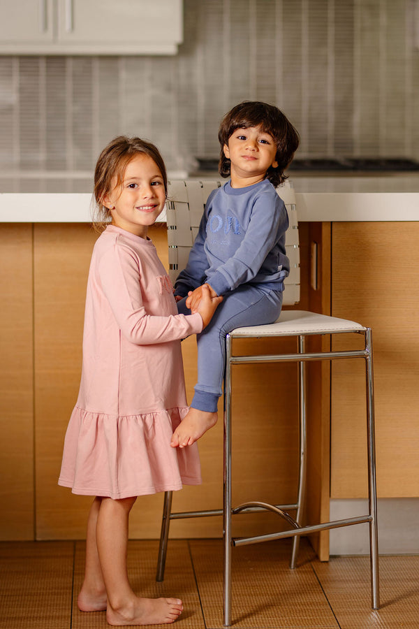 Pouf Sweater Dress- Pink