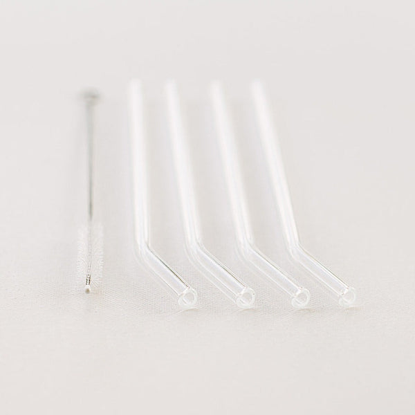 Glass Straws, 4 Pack