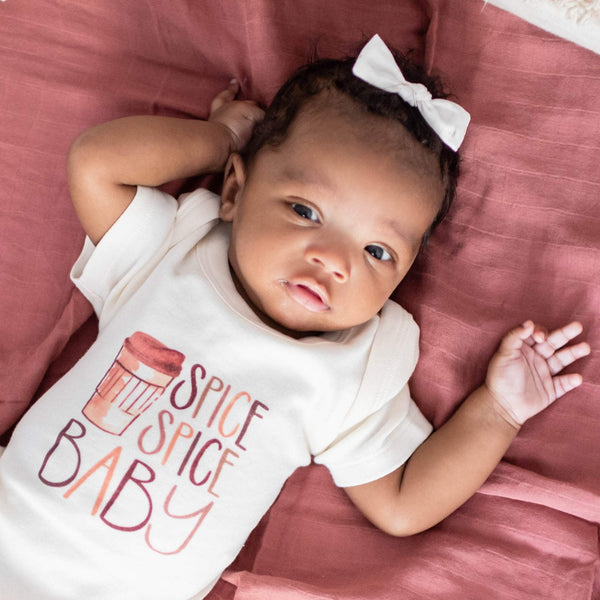 Spice Spice Baby graphic bodysuit in angle 4, perfect for stylish and comfy baby outfits.