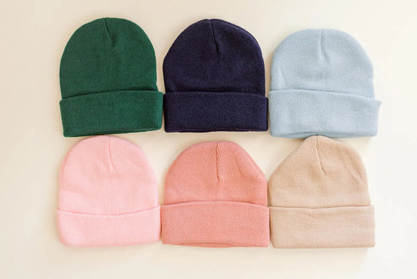 Knit Baby Beanie Hat for Fall and Winter - Newborn to 24 months