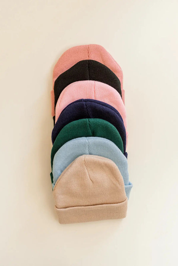 Knit Baby Beanie Hat for Fall and Winter - Newborn to 24 months