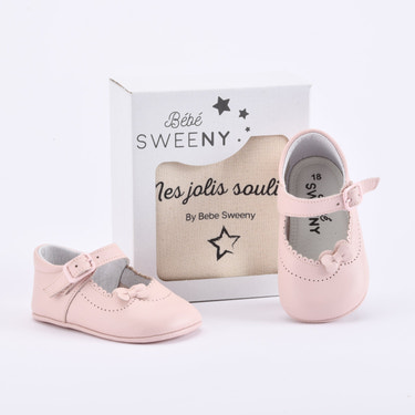 Baby Girls Pink Leather Pre-Walker Shoes - MOOGCO Baby