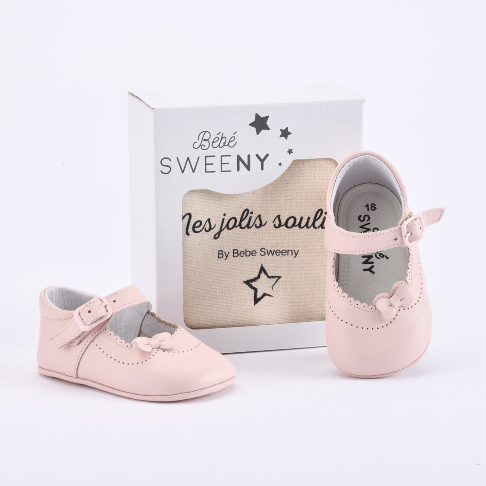 Baby Girls Pink Leather Pre-Walker Shoes