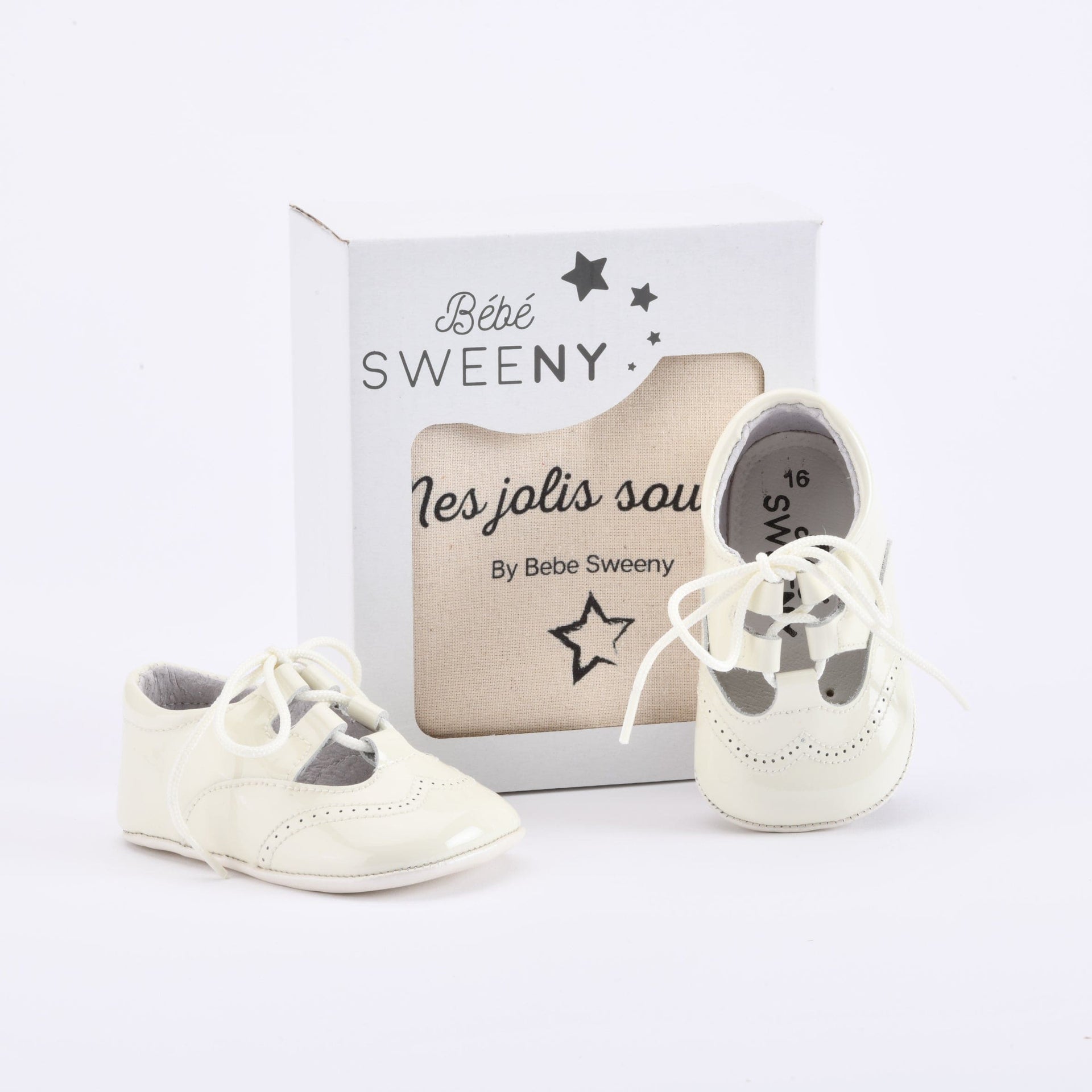 Patent Leather Pre Walker Lace Shoes