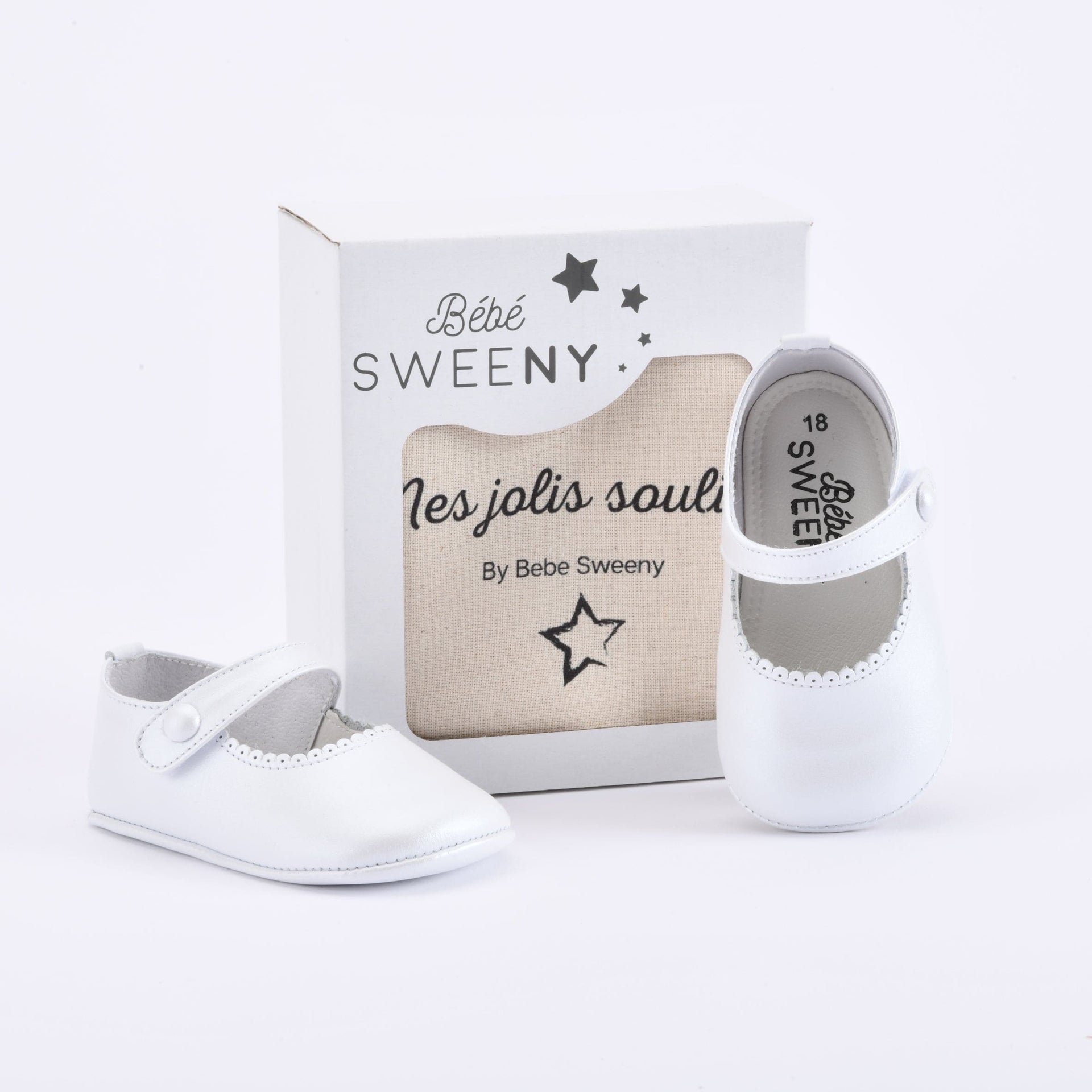 Pearly Leather Pre Walker Shoes