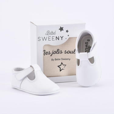 Boys White Leather Pre-Walker Shoes - MOOGCO Baby