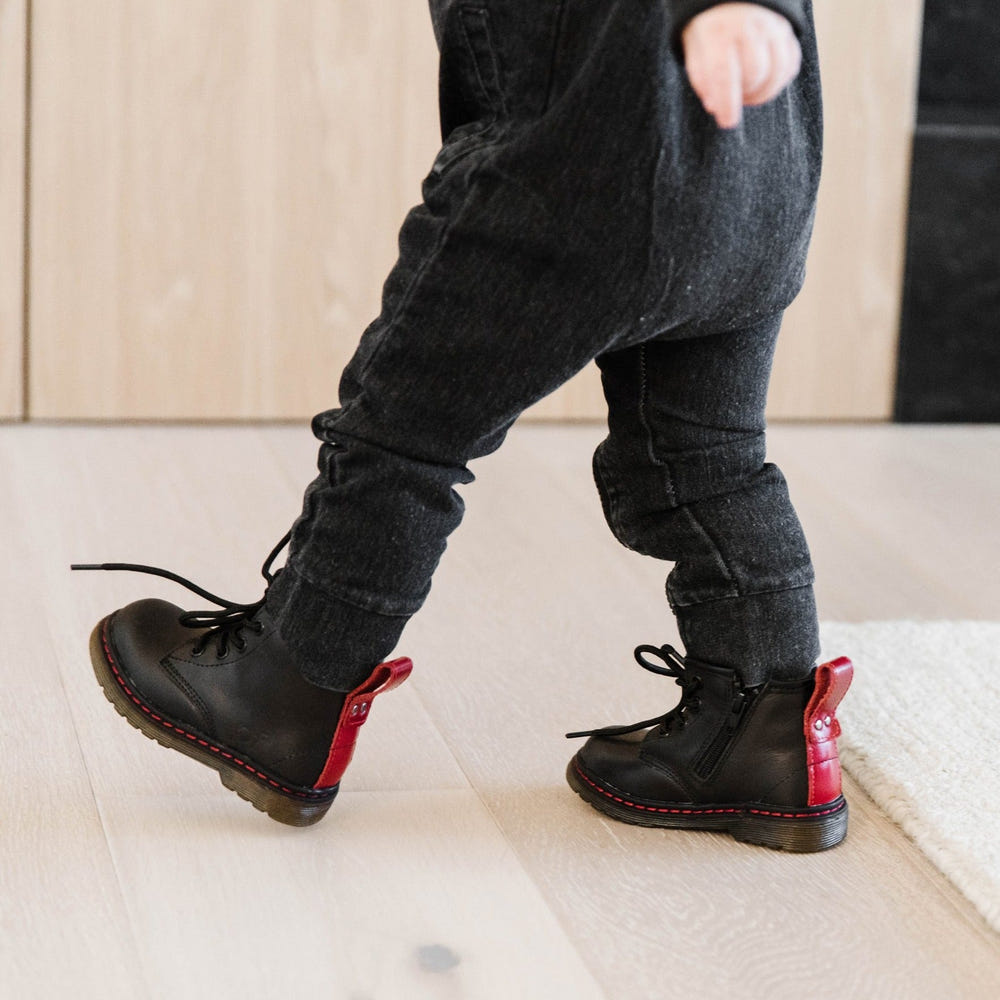"Raven Combat Boot for babies - stylish and durable footwear for little adventurers."