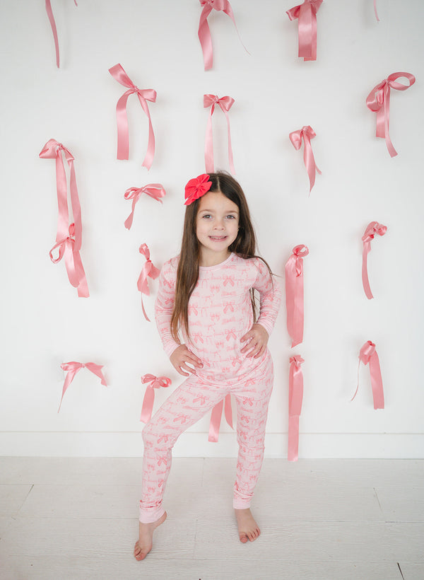Pink Bows (Long Sleeve PJ)
