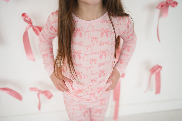 Pink Bows (Long Sleeve PJ)