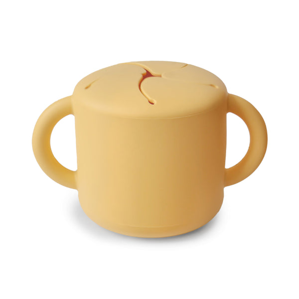 Mushie Snack Cup silicone spill-proof two handles