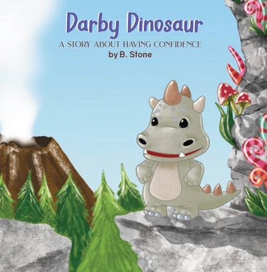 Darby Dino Board Book for babies, featuring colorful illustrations and sturdy pages for early reading fun.