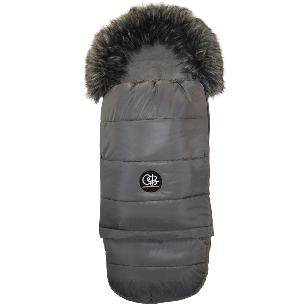 Pastel Dark Gray Organic Premium Wool Adjustable Footmuff