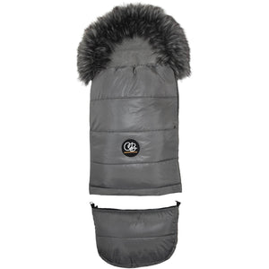 Pastel Dark Gray Organic Premium Wool Adjustable Footmuff