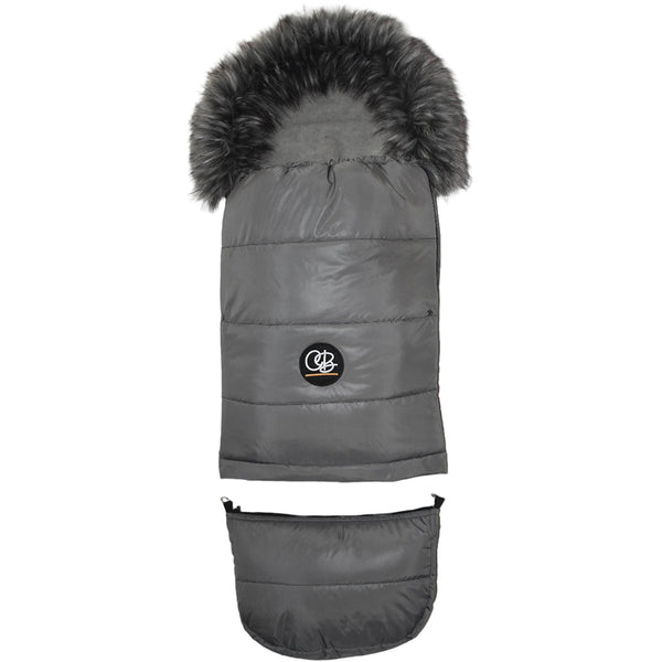 Pastel Dark Gray Organic Premium Wool Adjustable Footmuff