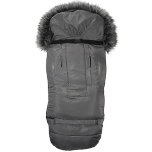 Pastel Dark Gray Organic Premium Wool Adjustable Footmuff
