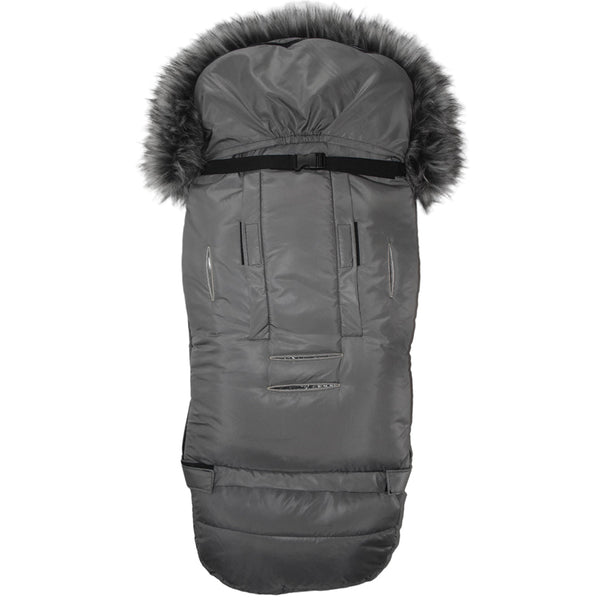 Pastel Dark Gray Organic Premium Wool Adjustable Footmuff
