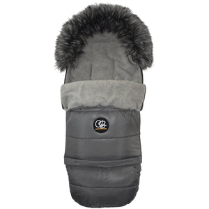 Pastel Dark Gray Organic Premium Wool Adjustable Footmuff