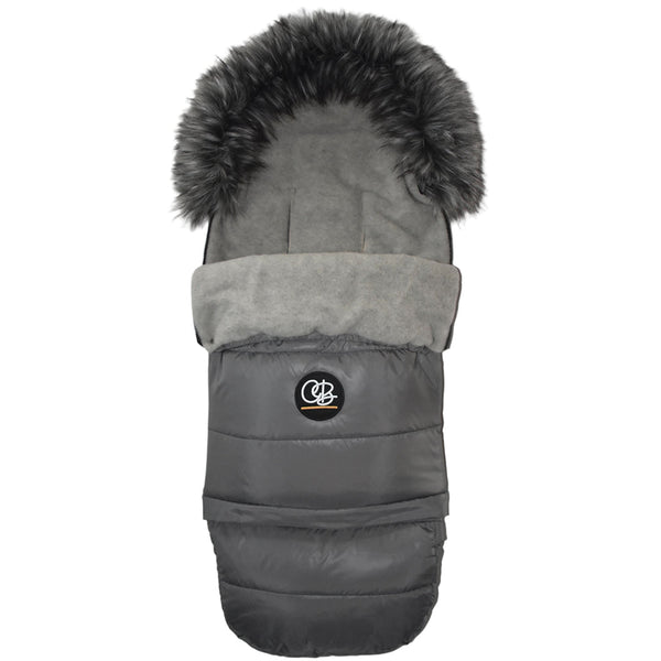 Pastel Dark Gray Organic Premium Wool Adjustable Footmuff