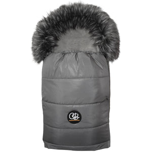 Pastel Dark Gray Organic Premium Wool Adjustable Footmuff