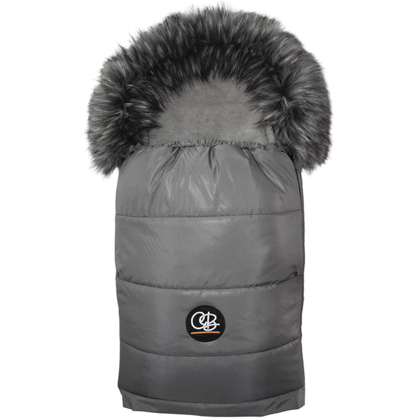 Pastel Dark Gray Organic Premium Wool Adjustable Footmuff