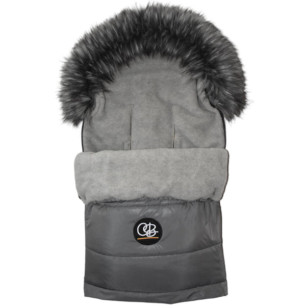 Pastel Dark Gray Organic Premium Wool Adjustable Footmuff
