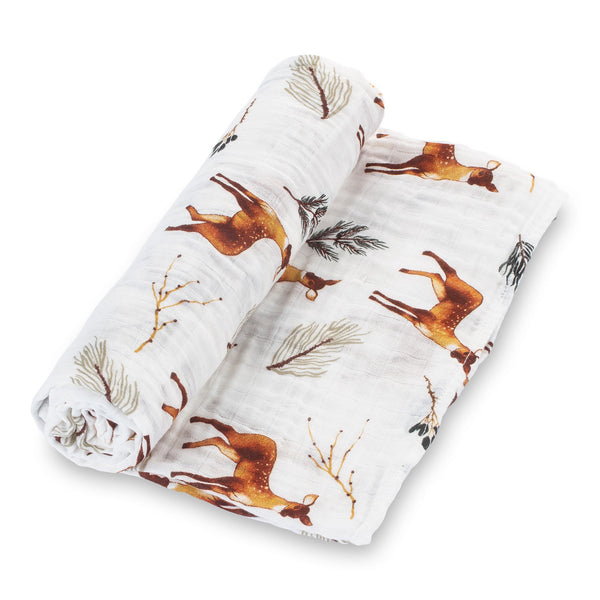 Deer Swaddle Baby Muslin Swaddle Blanket