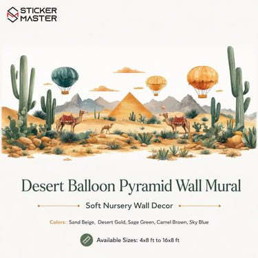 Desert Balloon Pyramid Wall Mural