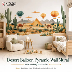 Desert Balloon Pyramid Wall Mural by Sticker Master