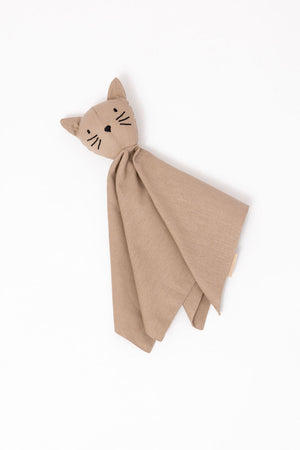 Desert Lark Linen Lovey Kitten - Soft, cuddly baby lovey for comfort and security. Perfect for little ones.