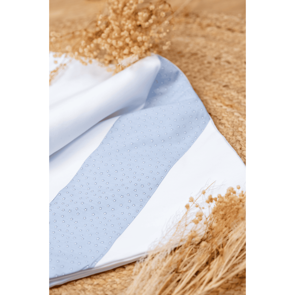 LITTLE STARS Boys White Cotton Blanket 80cm - Soft, cozy baby blanket for boys, perfect for cuddles and comfort.