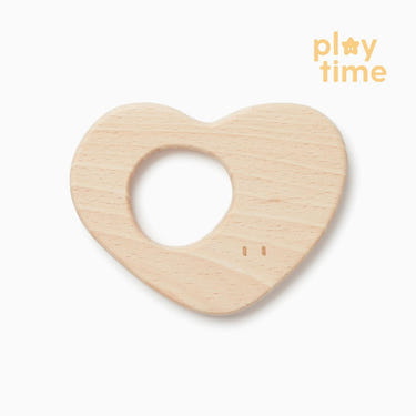 Wooden Heart Teether - Wood - FINAL SALE