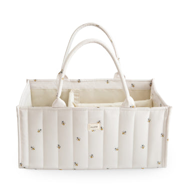 Mushie Diaper Caddy Quilted with Removable Dividers
