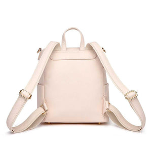 Pastel pink Petit Diaper Bag at angle 6, stylish and functional for modern parents.